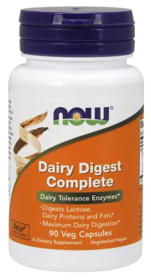 NOW Supplements Dairy Digest Complete - 90 Veg Capsules