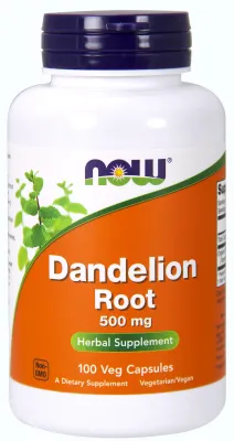 NOW Supplements Dandelion Root 500 mg - 100 Veg Capsules