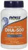 NOW Supplements DHA-500, Double Strength - 90 Softgels