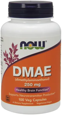 NOW Supplements DMAE 250 mg - 100 Veg Capsules