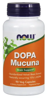 NOW Supplements Dopa Mucuna - 90 Veg Capsules