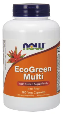 NOW Supplements EcoGreen Multi Vitamin - 180 Veg Capsules