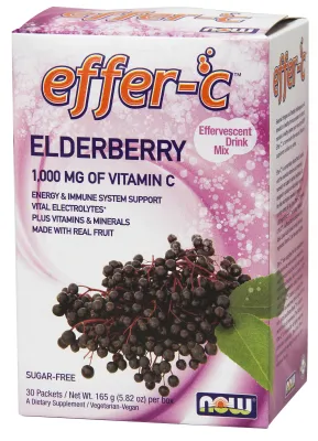 NOW Supplements Effer-C Elderberry Packets - 30/Box