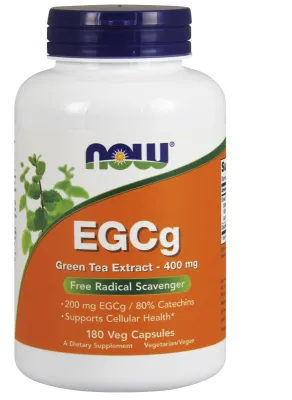 NOW Supplements EGCg Green Tea Extract 400 mg - 180 Veg Capsules