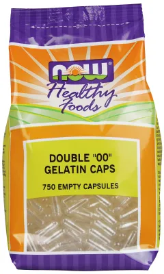 NOW Supplements Empty Capsules, Gelatin, Double