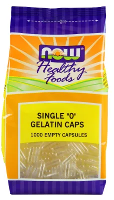 NOW Supplements Empty Capsules, Gelatin, Single