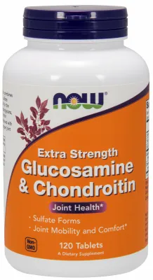 NOW Supplements Glucosamine & Chondroitin Extra Strength - 120 Tablets