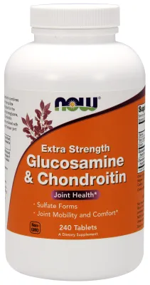 NOW Supplements Glucosamine & Chondroitin Extra Strength - 240 Tablets