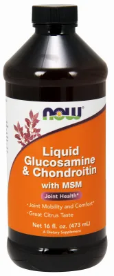 NOW Supplements Glucosamine & Chondroitin with MSM Liquid - 16 fl. oz.