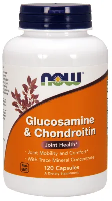 NOW Supplements Glucosamine & Chondroitin with Trace Minerals - 120 Veg Capsules