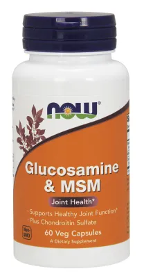 NOW Supplements Glucosamine & MSM - 60 Veg Capsules