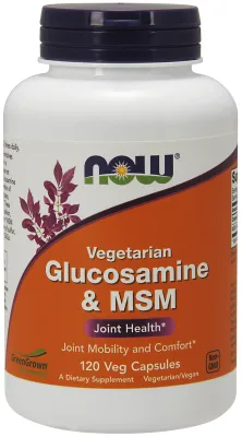 NOW Supplements Glucosamine & MSM (Vegetarian) - 120 Veg Capsules