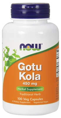 NOW Supplements Gotu Kola 450 mg - 100 Veg Capsules