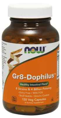 NOW Supplements Gr8-Dophilus - 120 Veg Capsules