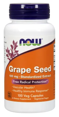 NOW Supplements Grape Seed - 100 Veg Capsules
