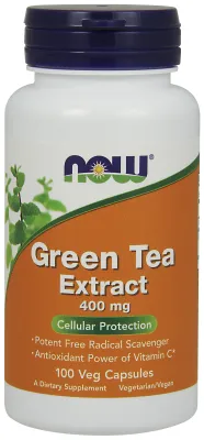 NOW Supplements Green Tea Extract 400 mg - 100 Veg Capsules