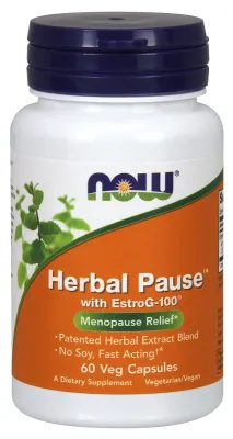 NOW Supplements Herbal Pause with EstroG-100 - 60 Veg Capsules