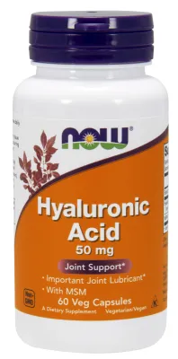 NOW Supplements Hyaluronic Acid with MSM - 60 Veg Capsules
