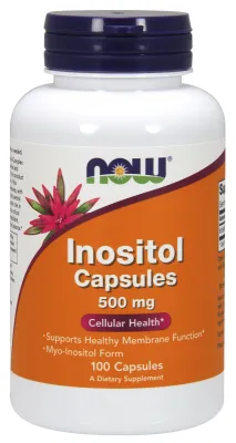 NOW Supplements Inositol 500 mg - 100 Veg Capsules