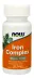 NOW Supplements Iron Complex Vegetarian - 100 Tablets