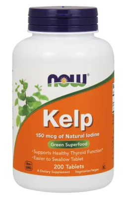 NOW Supplements Kelp 150 mcg - 200 Tablets