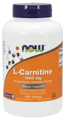 NOW Supplements L-Carnitine 1000 mg - 100 Tablets