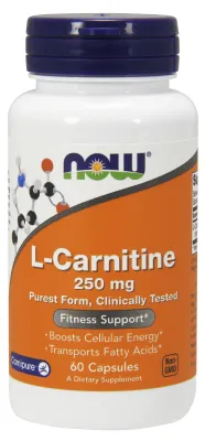 NOW Supplements L-Carnitine 250 mg - 60 Veg Capsules