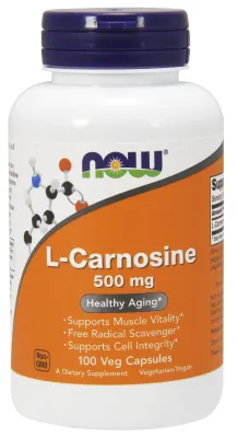 NOW Supplements L-Carnosine 500 mg - 100 Veg Capsules
