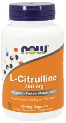 NOW Supplements L-Citrulline 750 mg - 90 Veg Capsules