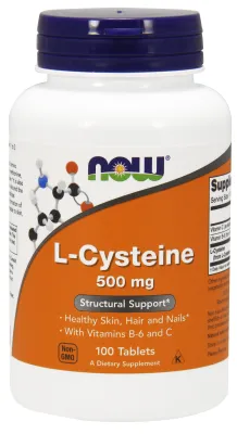 NOW Supplements L-Cysteine 500 mg - 100 Tablets