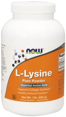 NOW Supplements L-Lysine Powder - 1 lb.