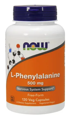 NOW Supplements L-Phenylalanine 500 mg - 120 Veg Capsules