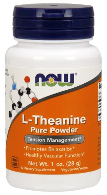 NOW Supplements L-Theanine Powder, Pure - 1 oz.