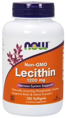 NOW Supplements Lecithin 1200 mg - 100 Softgels