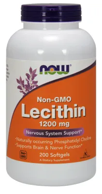 NOW Supplements Lecithin 1200 mg - 200 Softgels