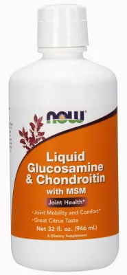 NOW Supplements Liquid Glucosamine & Chondroitin with MSM Liquid - 32 fl. oz.