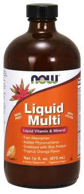 NOW Supplements Liquid Multi, Tropical Orange Flavor - 16 fl. oz.
