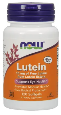 NOW Supplements Lutein 10 mg - 120 Softgels