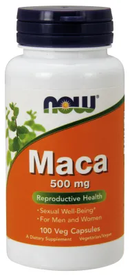NOW Supplements Maca 500 mg - 100 Veg Capsules