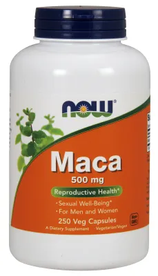 NOW Supplements Maca 500 mg - 250 Veg Capsules