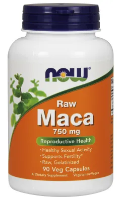 NOW Supplements Maca 750 mg Raw - 90 Veg Capsules