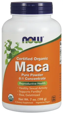 NOW Supplements Maca Pure Powder, Organic - 7 oz.
