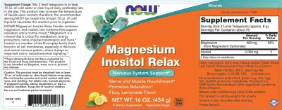 NOW Supplements Magnesium Inositol Relax Powder - 16 oz.