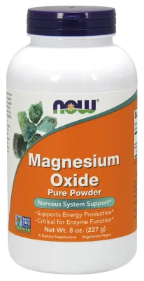 NOW Supplements Magnesium Oxide - 8 oz.
