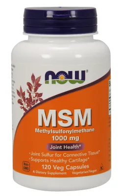 NOW Supplements MSM 1000 mg - 120 Veg Capsules