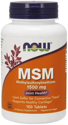 NOW Supplements MSM 1500 mg - 100 Tablets