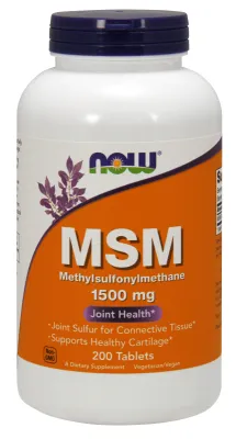 NOW Supplements MSM 1500 mg - 200 Tablets