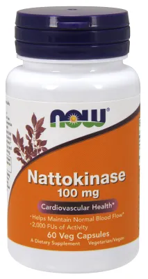 NOW Supplements Nattokinase 100 mg - 60 Veg Capsules