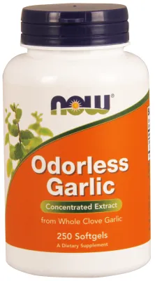 NOW Supplements Odorless Garlic - 250 Softgels