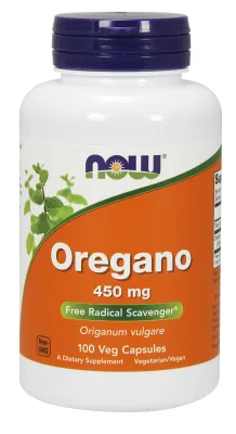 NOW Supplements Oregano 450 mg - 100 Veg Capsules